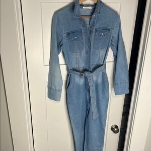 Women's Light Blue Denim Jumpsuit